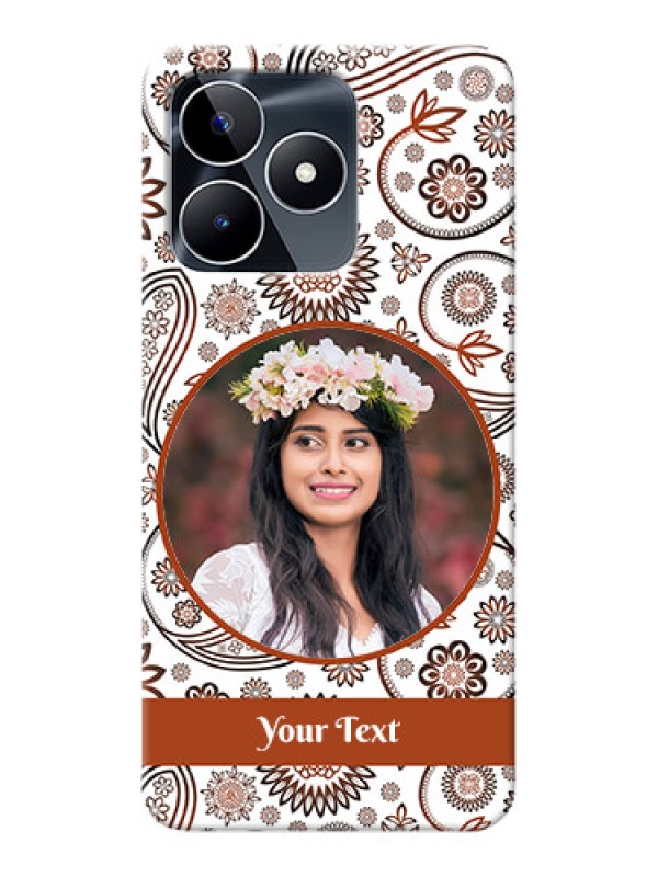 Custom Narzo N53 phone cases online: Abstract Floral Design