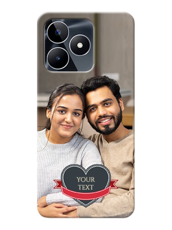 Custom Narzo N53 mobile back covers online: Just Married Couple Design