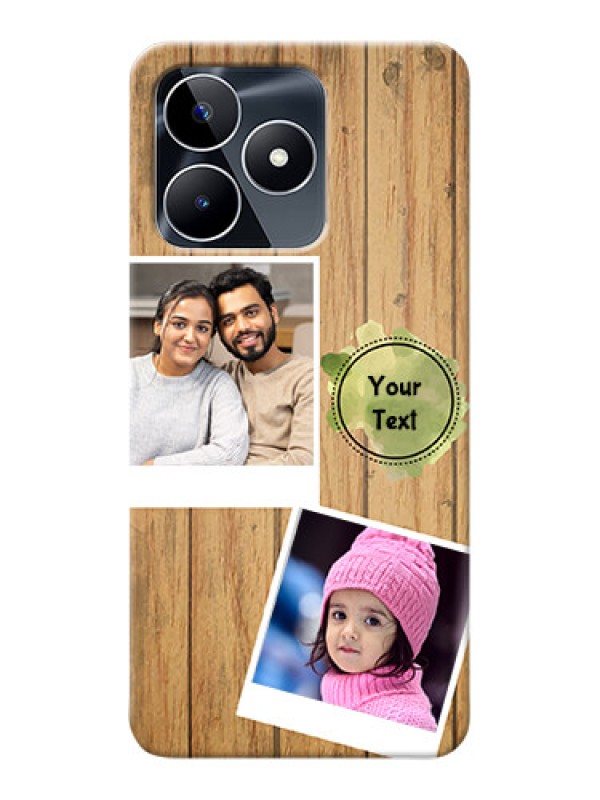 Custom Narzo N53 Custom Mobile Phone Covers: Wooden Texture Design