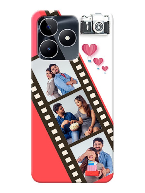 Custom Narzo N53 custom phone covers: 3 Image Holder with Film Reel