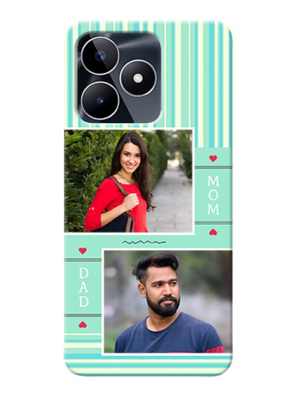 Custom Narzo N53 custom mobile phone covers: Mom & Dad Pic Design