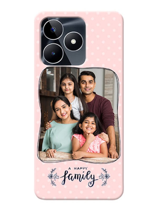 Custom Narzo N53 Personalized Phone Cases: Family with Dots Design