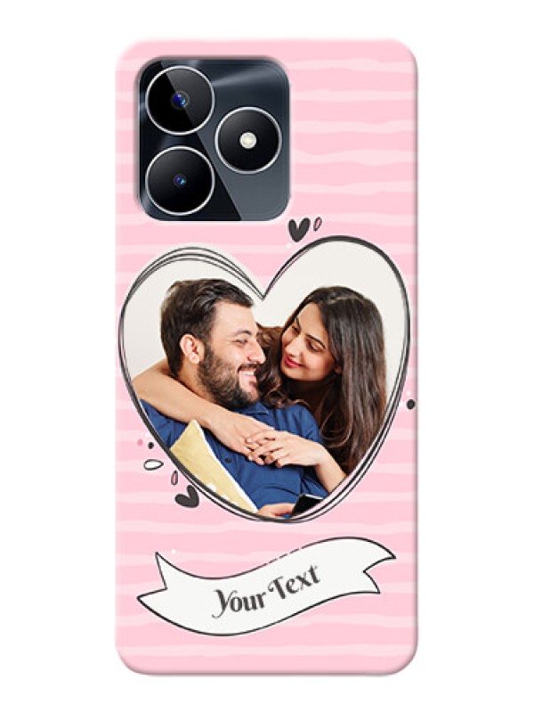 Custom Narzo N53 custom mobile phone covers: Vintage Heart Design