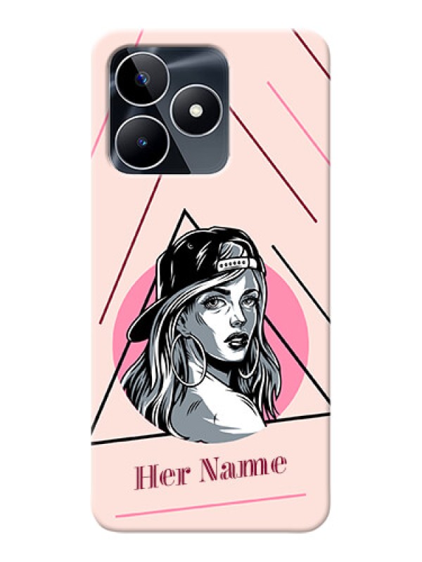 Custom Narzo N53 Personalized Phone Case with Rockstar Girl Design