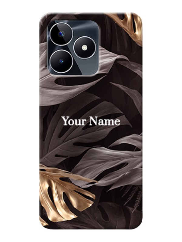 Custom Narzo N53 Personalised Phone Case with Wild Leaves digital paint Design