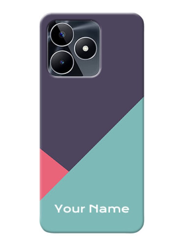 Custom Narzo N53 Custom Mobile Case with Tri Color abstract Design