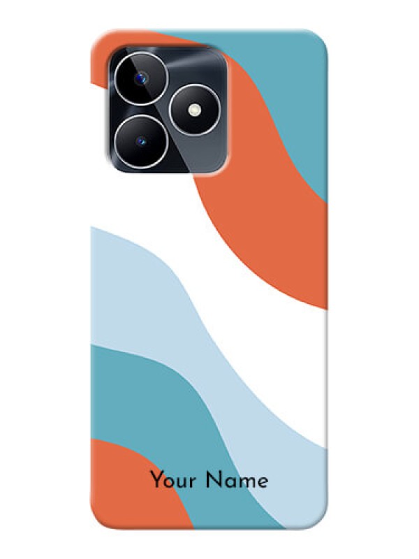 Custom Narzo N53 Custom Mobile Case with coloured Waves Design