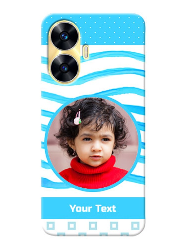 Custom Realme Narzo N55 phone back covers: Simple Blue Case Design