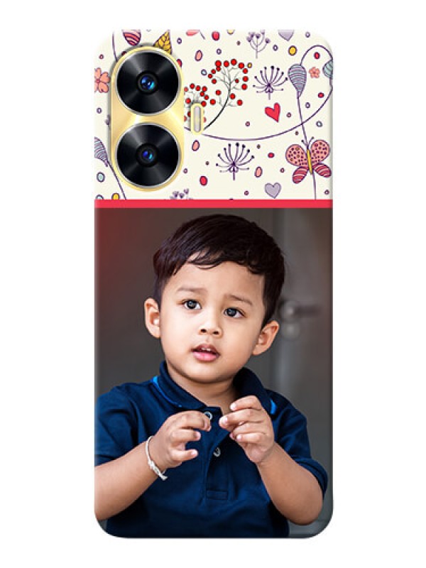 Custom Realme Narzo N55 phone back covers: Premium Floral Design