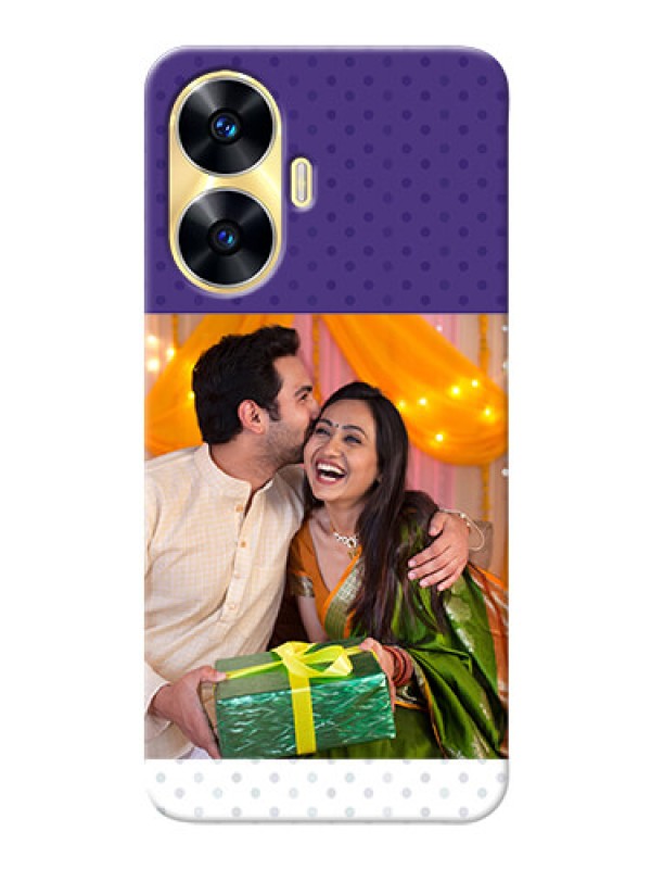 Custom Realme Narzo N55 mobile phone cases: Violet Pattern Design