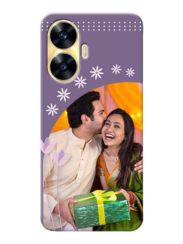 Custom Realme Narzo N55 Phone covers for girls: lavender flowers design 