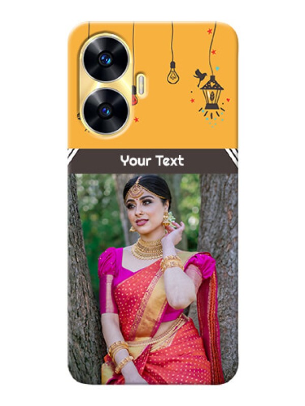 Custom Realme Narzo N55 custom back covers with Family Picture and Icons 