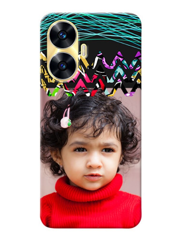 Custom Realme Narzo N55 personalized phone covers: Neon Abstract Design