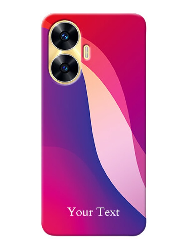 Custom Realme Narzo N55 Mobile Back Covers: Digital abstract Overlap Design