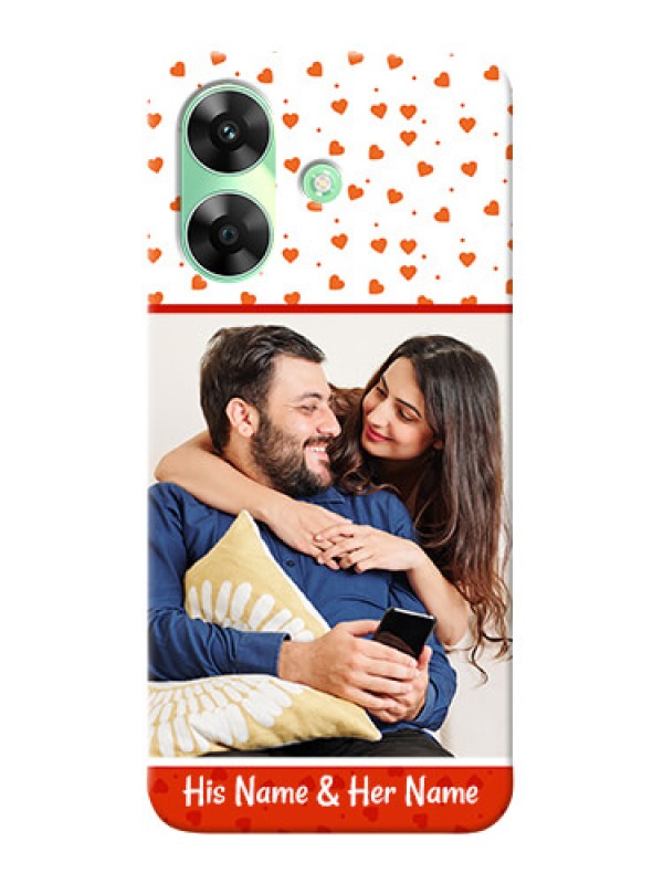 Custom Realme Narzo N61 Phone Back Covers: Orange Love Symbol Design