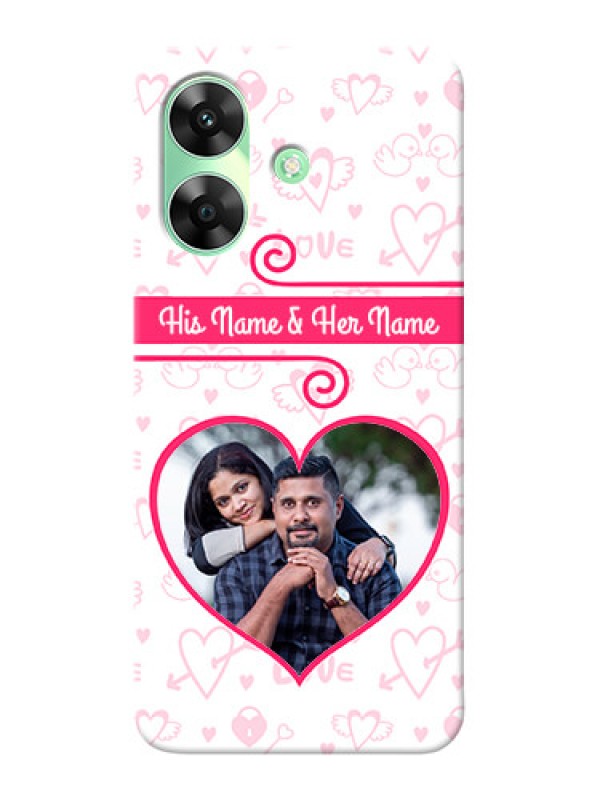 Custom Realme Narzo N61 Personalized Phone Cases: Heart Shape Love Design