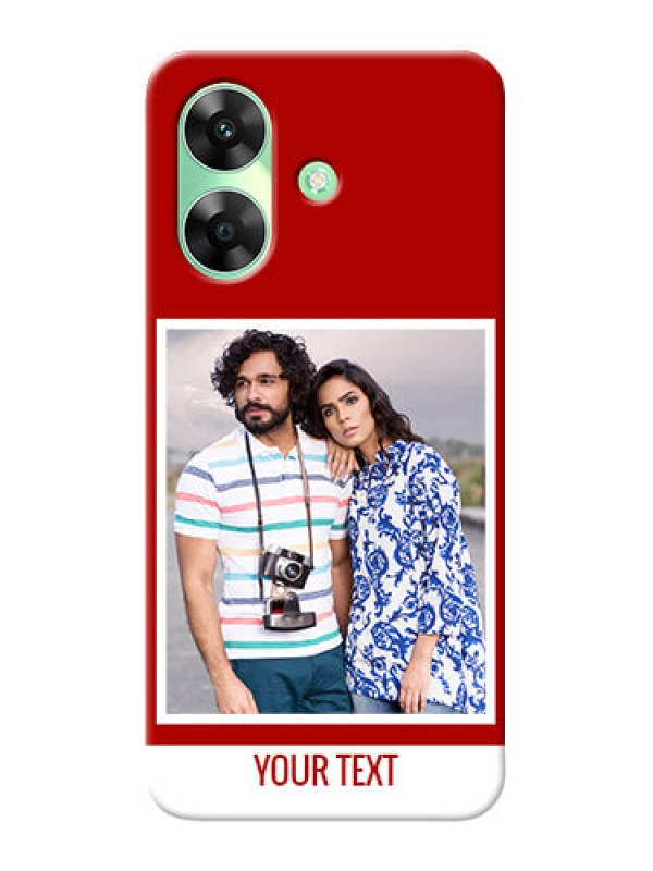 Custom Realme Narzo N61 mobile phone covers: Simple Red Color Design