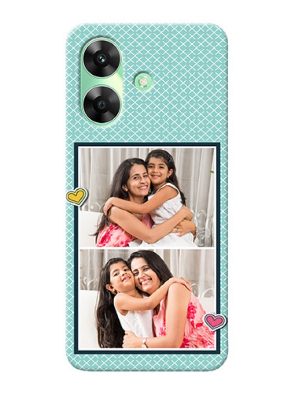 Custom Realme Narzo N61 Custom Phone Cases: 2 Image Holder with Pattern Design
