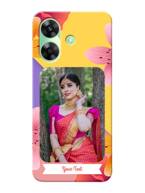 Custom Realme Narzo N61 Mobile Covers: 3 Image With Vintage Floral Design