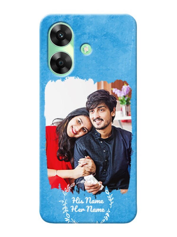 Custom Realme Narzo N61 custom mobile cases: Blue Color Vintage Design