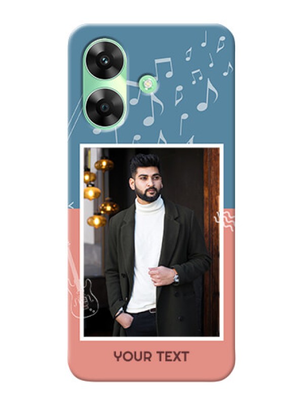 Custom Realme Narzo N61 Phone Back Covers with Color Musical Note Design