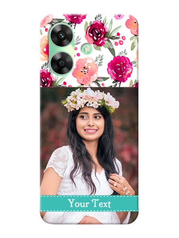 Custom Realme Narzo N61 Personalized Mobile Cases: Watercolor Floral Design