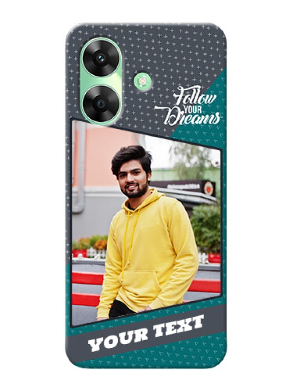 Custom Realme Narzo N61 Back Covers: Background Pattern Design with Quote