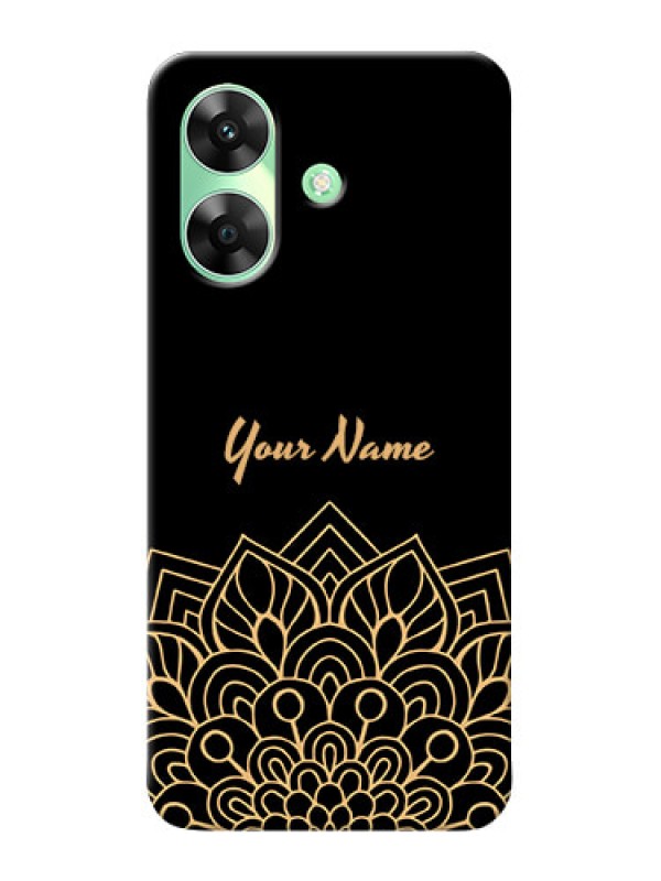 Custom Realme Narzo N61 Custom Phone Case with Golden mandala Design