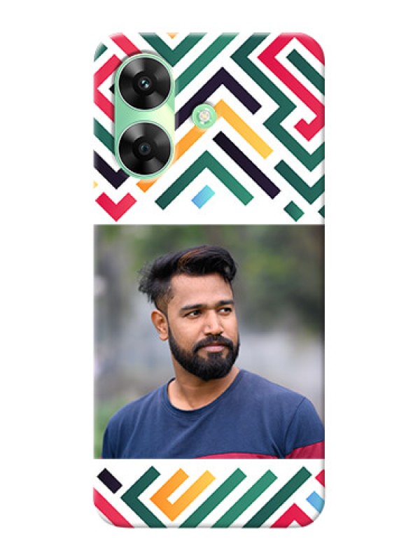 Custom Realme Narzo N61 Personalized Phone Case with Colorful Maze Pattern Design