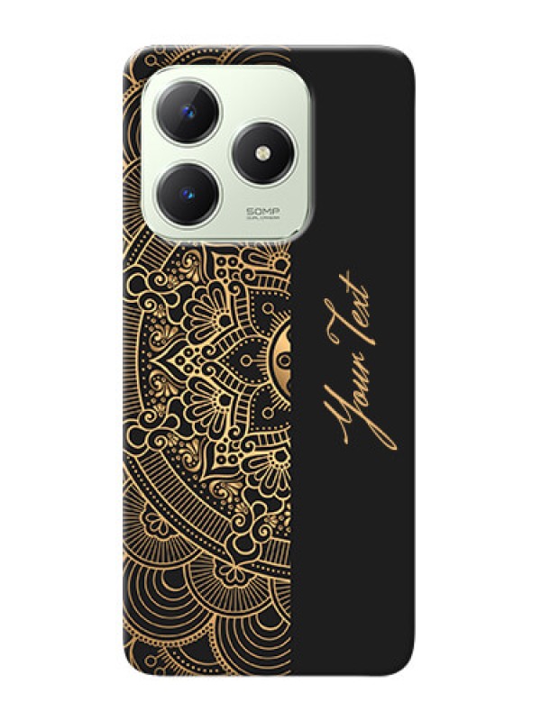 Custom Realme Narzo N63 Photo Printing on Case with Mandala art with custom text Design