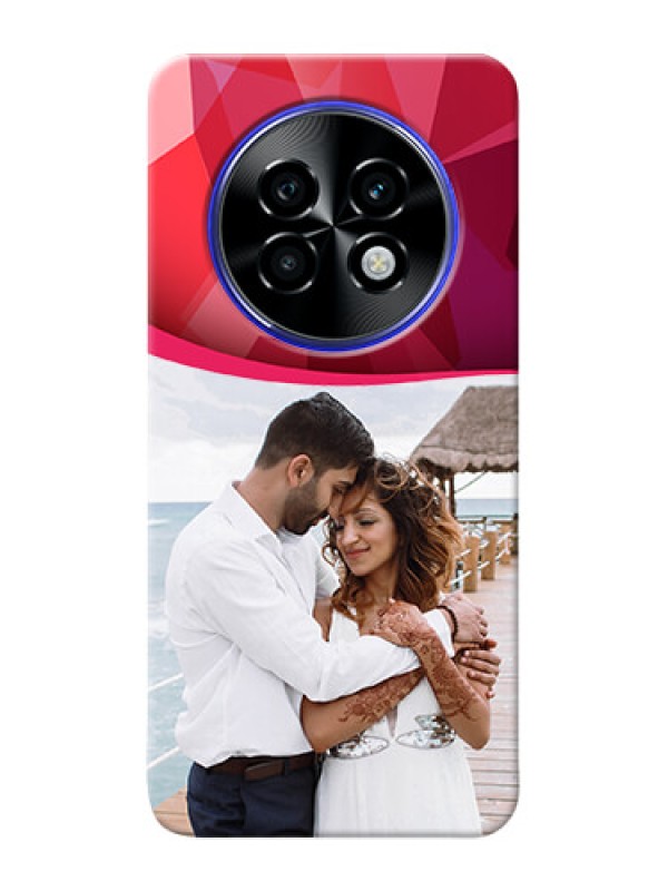 Custom Realme P1 Speed 5G custom mobile back covers: Red Abstract Design