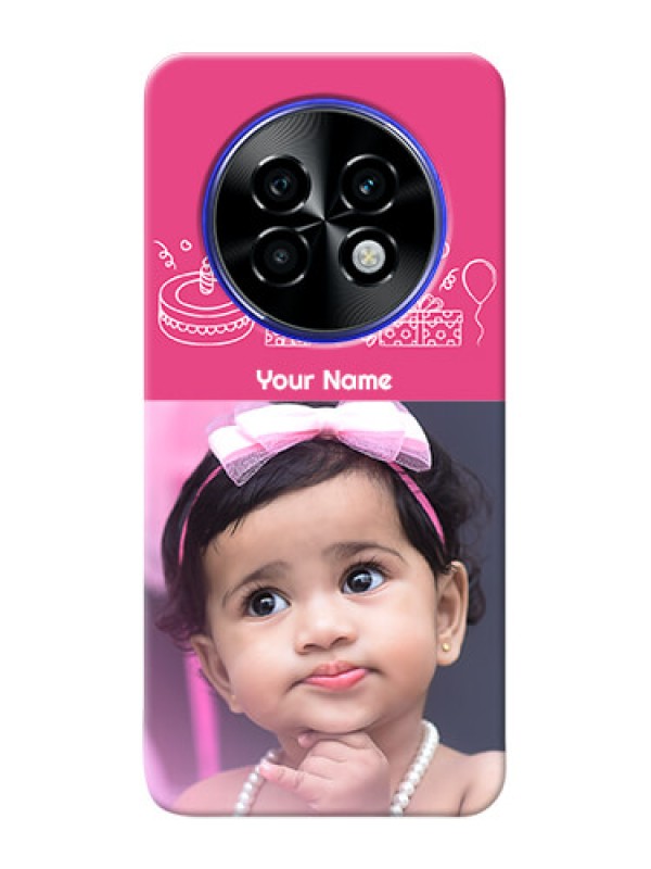 Custom Realme P1 Speed 5G Custom Mobile Cover with Birthday Line Art Design