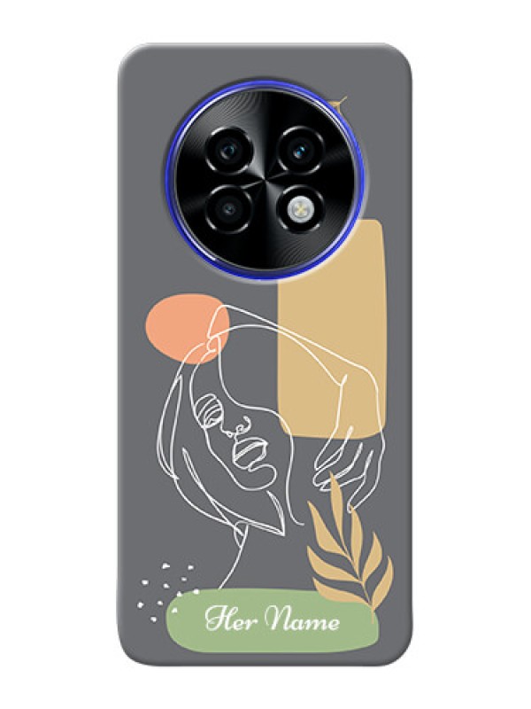 Custom Realme P1 Speed 5G Custom Phone Case with Gazing Woman line art Design