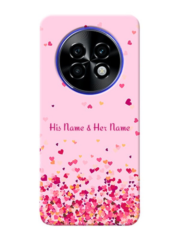 Custom Realme P1 Speed 5G Photo Printing on Case with Floating Hearts Design