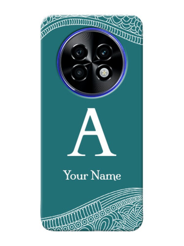 Custom Realme P1 Speed 5G Personalized Phone Case with line art pattern with custom name Design