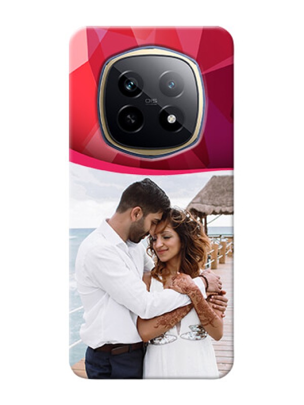 Custom Realme P2 Pro 5G custom mobile back covers: Red Abstract Design