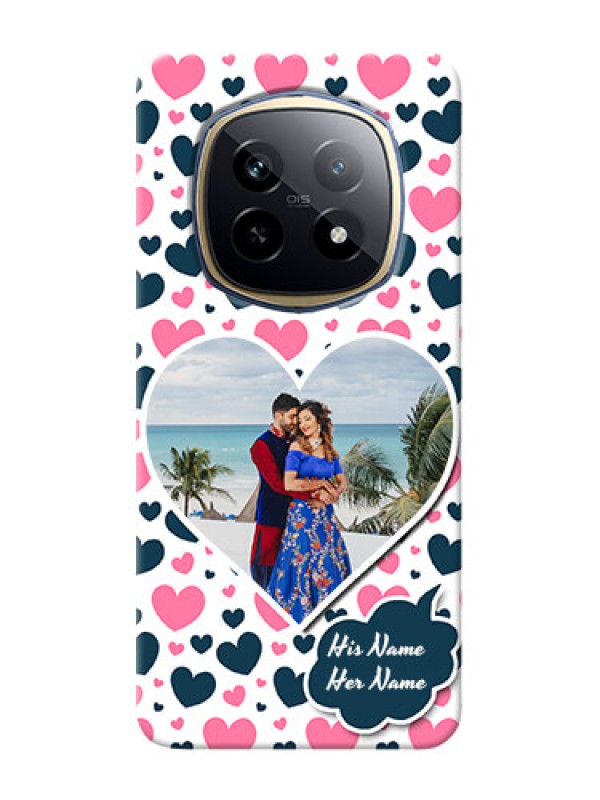 Custom Realme P2 Pro 5G Mobile Covers Online: Pink And Blue Heart Design