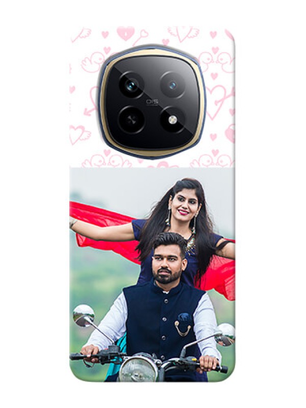 Custom Realme P2 Pro 5G personalized phone covers: Pink Flying Heart Design