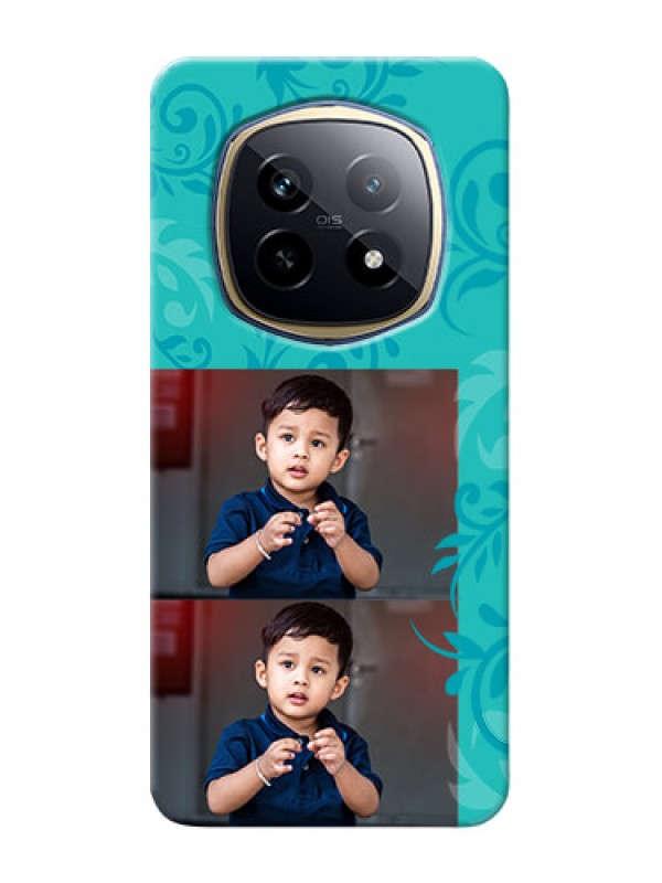 Custom Realme P2 Pro 5G Mobile Cases with Photo and Green Floral Design