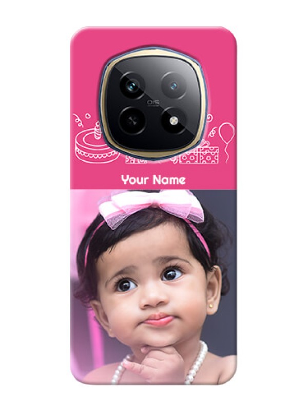 Custom Realme P2 Pro 5G Custom Mobile Cover with Birthday Line Art Design