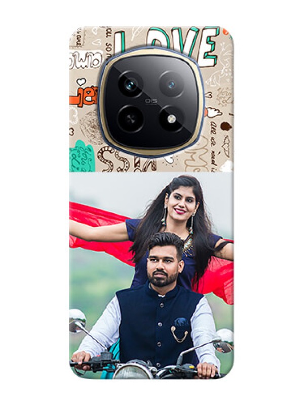 Custom Realme P2 Pro 5G Personalised mobile covers: Love Doodle Pattern