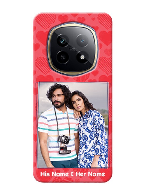 Custom Realme P2 Pro 5G Mobile Back Covers: with Red Heart Symbols Design