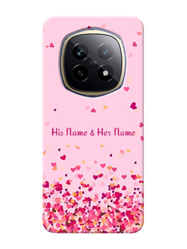 Custom Realme P2 Pro 5G Photo Printing on Case with Floating Hearts Design