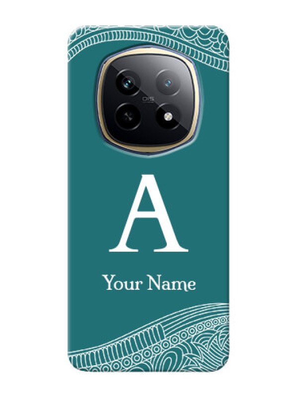 Custom Realme P2 Pro 5G Personalized Phone Case with line art pattern with custom name Design