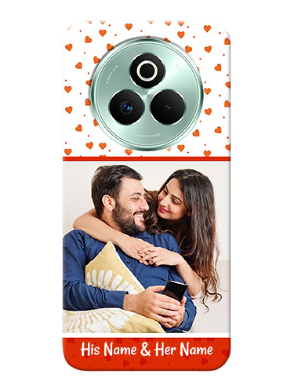 Custom Realme P3 Pro 5G Custom Hard Phone Case - Orange Love Symbol Design