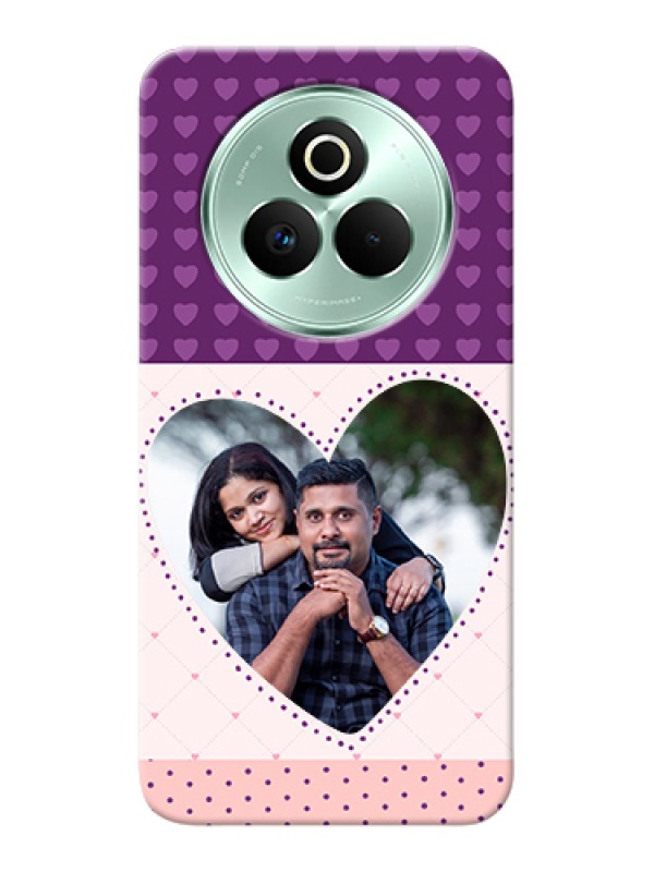 Custom Realme P3 Pro 5G Custom Hard Phone Case - Violet Love Dots Design