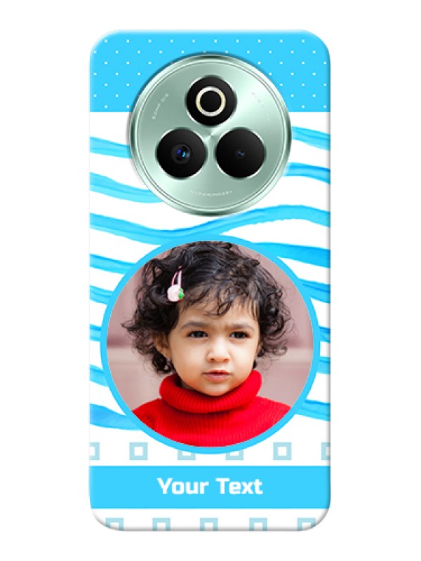 Custom Realme P3 Pro 5G Custom Hard Phone Case - Simple Blue Case Design