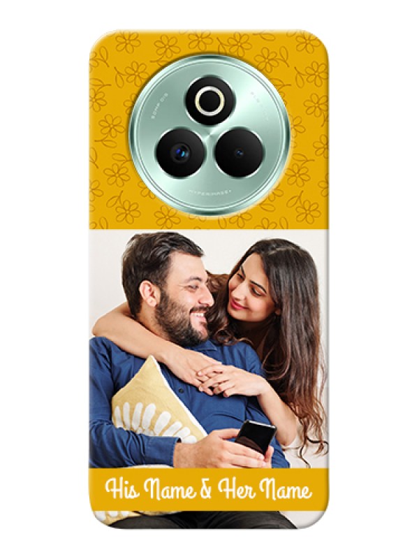 Custom Realme P3 Pro 5G Custom Hard Phone Case - Yellow Floral Design