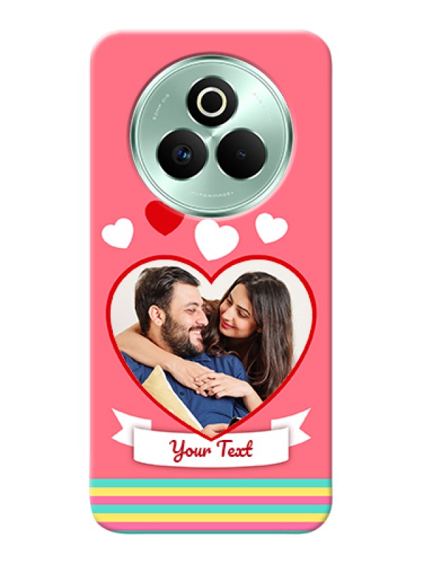 Custom Realme P3 Pro 5G Custom Hard Phone Case - Love Shapes Doodle Design