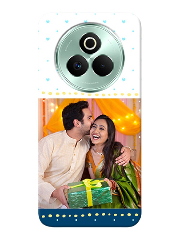 Custom Realme P3 Pro 5G Custom Hard Phone Case - White And Blue Abstract Design